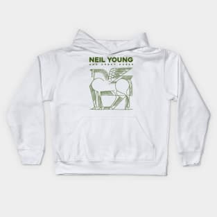 Neil Young - 70s Crazy Horse Fanmade Kids Hoodie